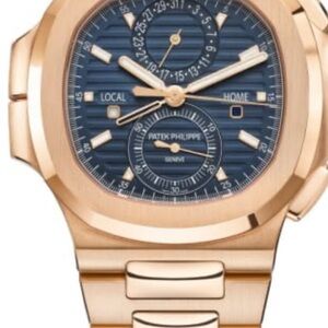 Patek Philippe Rose Gold Smartwatch with Blue Dial